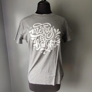 *NWT* Merry & Bright Grey Tee
